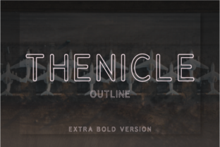 Thenicle Outline Extra Bold Font