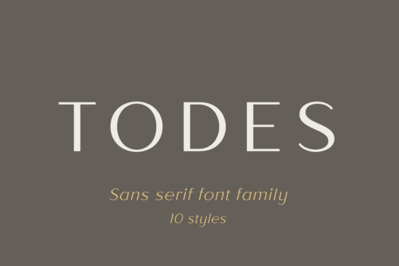 Todes: A Modern Sans Serif for Elegant Design